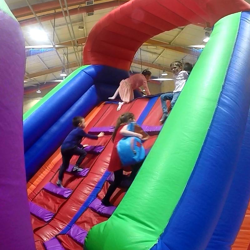 Childrens Birthday Parties in Coxhoe with a giant inflatable obstacle course/bouncy castle 